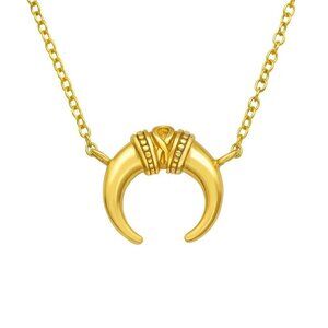 14k Gold Crescent Moon Necklace